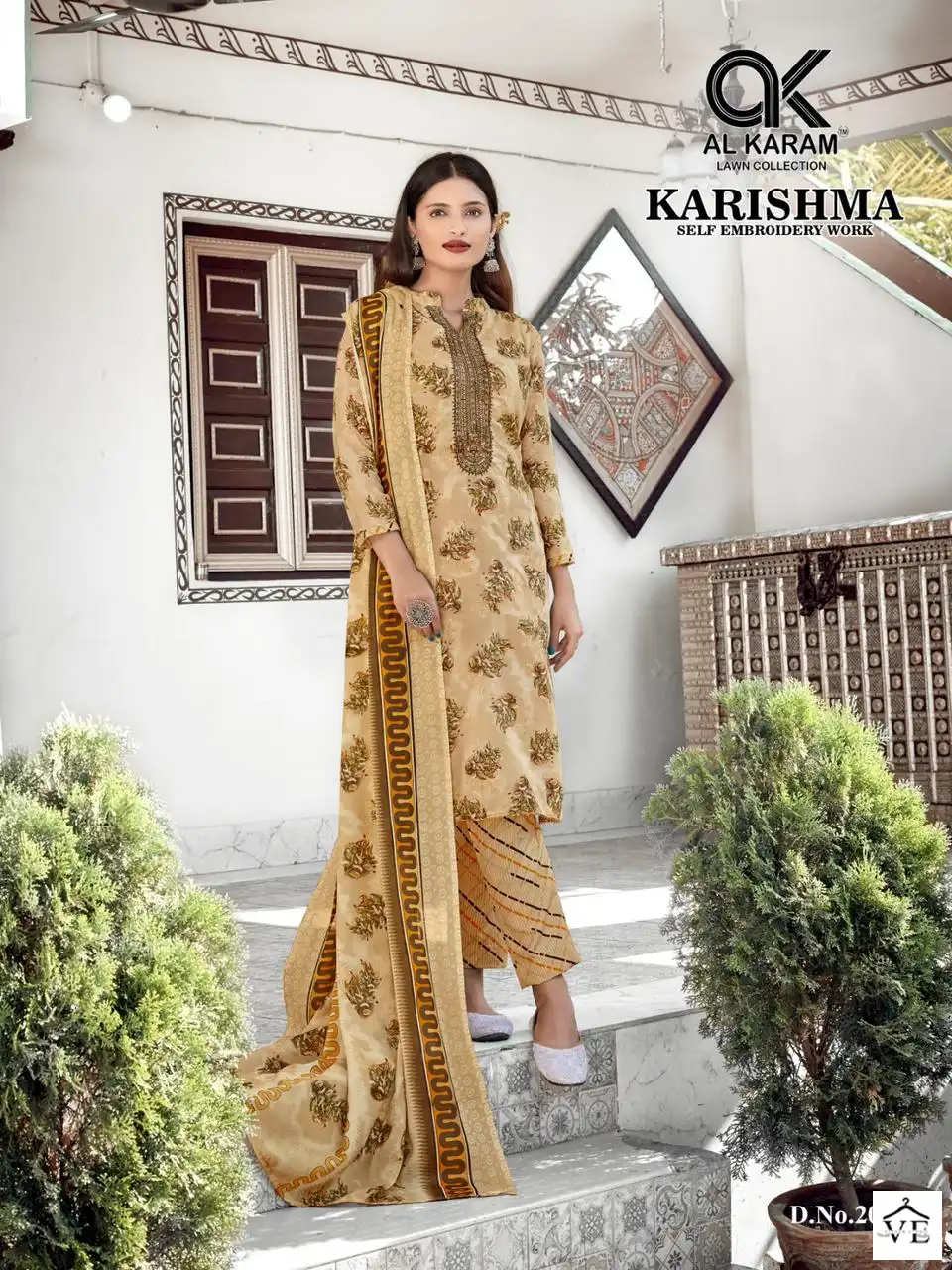 Al Karam Karishma Lawn Cotton Wholesale Pakistani Salwar Suit Catalog — Wholesale Salwar Suits, Alkaram wholesale from Surat - Gallery Image 14