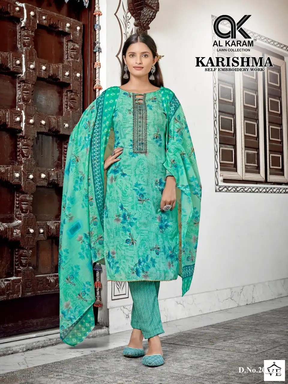 Al Karam Karishma Lawn Cotton Wholesale Pakistani Salwar Suit Catalog — Wholesale Salwar Suits, Alkaram wholesale from Surat - Gallery Image 2