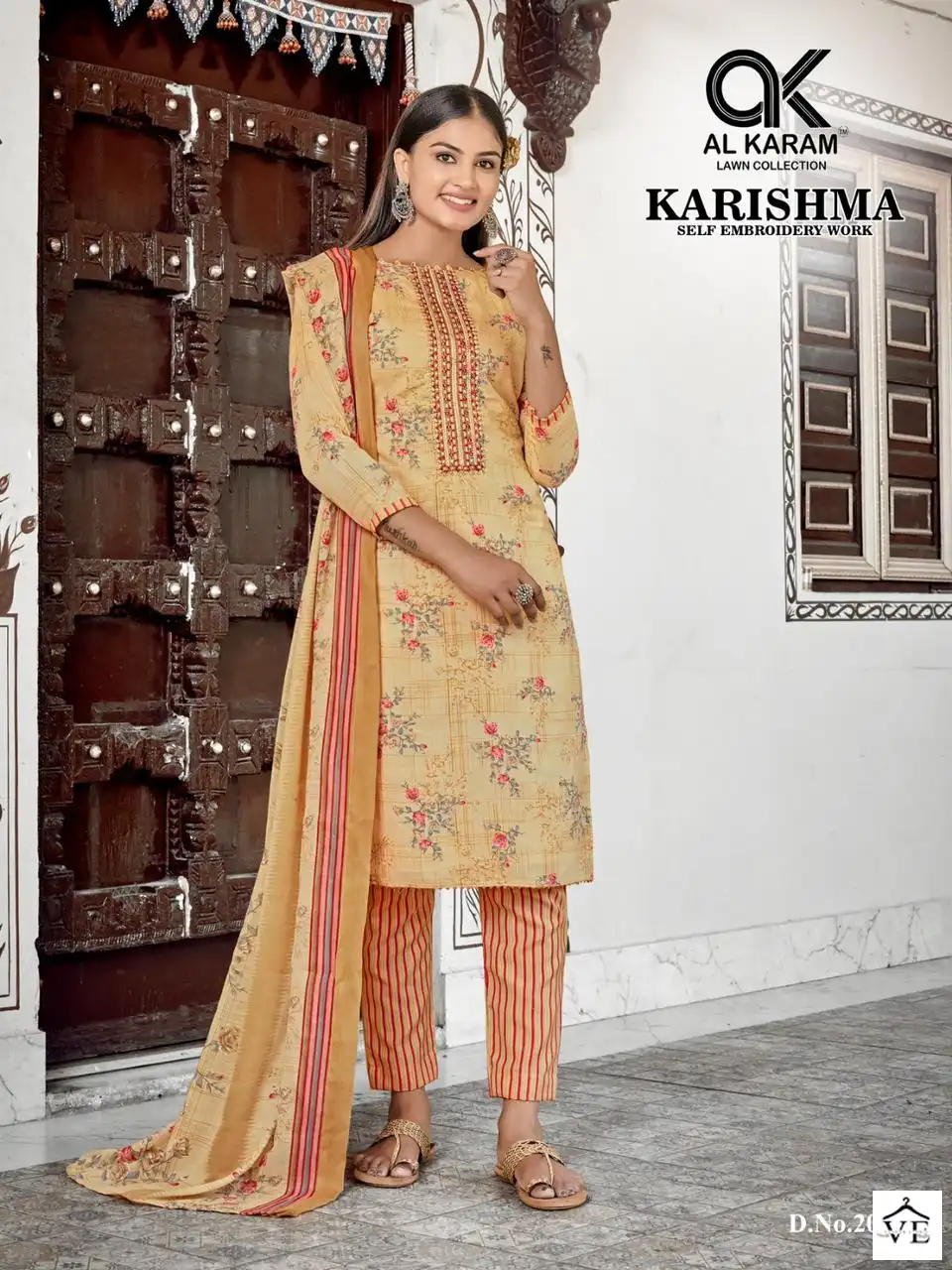 Al Karam Karishma Lawn Cotton Wholesale Pakistani Salwar Suit Catalog — Wholesale Salwar Suits, Alkaram wholesale from Surat - Gallery Image 4