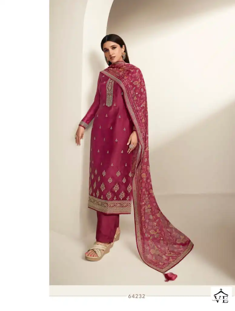 Vinay Kaseesh - Aashna-2 Dola Silk Wholesale Designer Suits Catalog — Wholesale Salwar Suits, MPA wholesale from Surat - Gallery Image 3