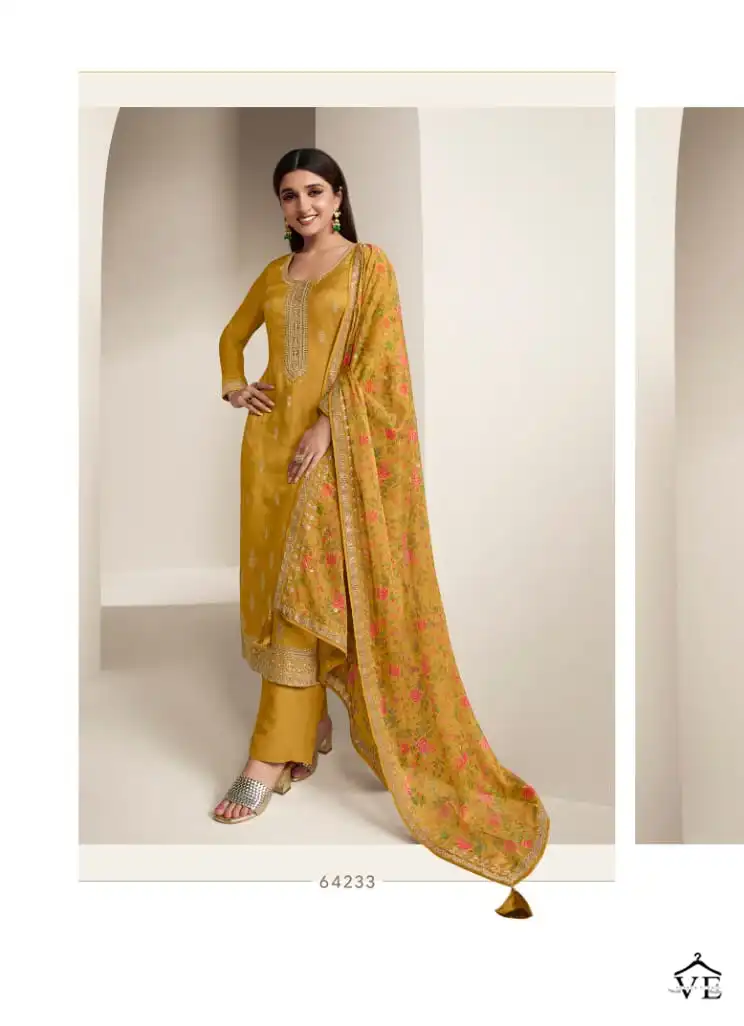 Vinay Kaseesh - Aashna-2 Dola Silk Wholesale Designer Suits Catalog — Wholesale Salwar Suits, MPA wholesale from Surat - Gallery Image 5