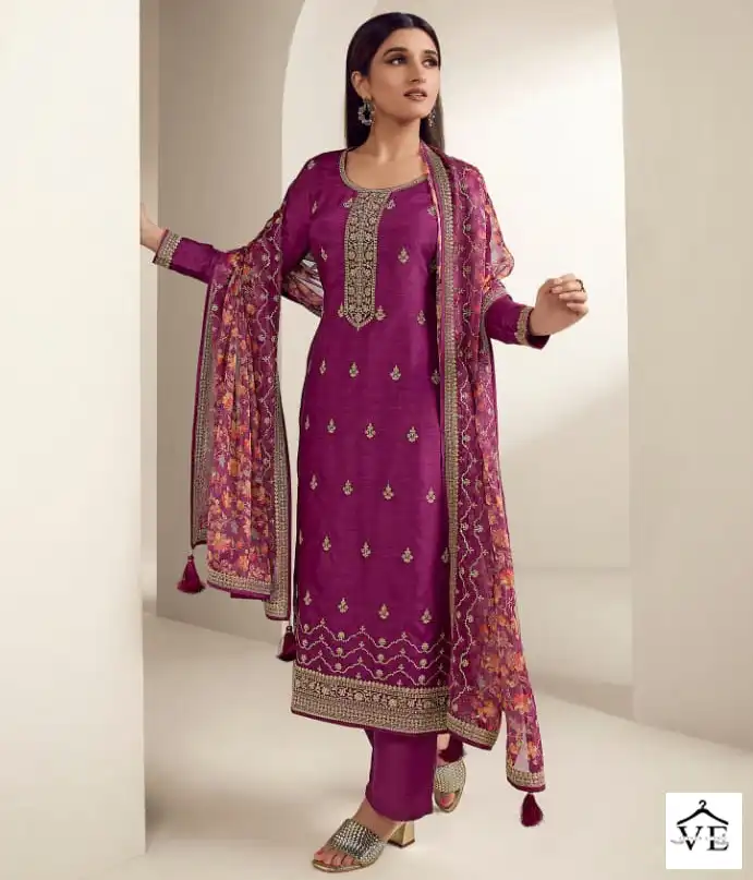 Vinay Kaseesh - Aashna-2 Dola Silk Wholesale Designer Suits Catalog — Wholesale Salwar Suits, MPA wholesale from Surat — view 1