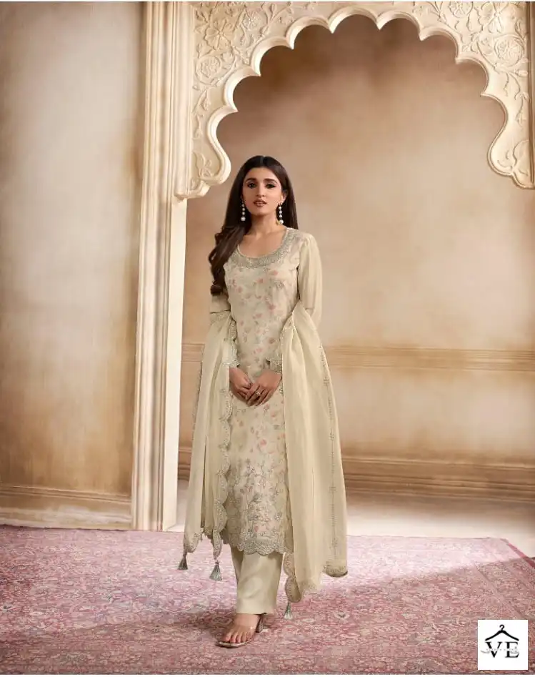 Vinay Kaseesh-Pearl Organza Wholesale Designer Suit Catalog — Wholesale Salwar Suits, MPA wholesale from Surat - Gallery Image 6