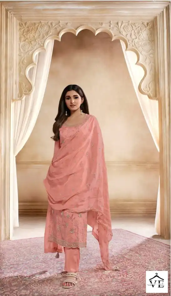 Vinay Kaseesh-Pearl Organza Wholesale Designer Suit Catalog — Wholesale Salwar Suits, MPA wholesale from Surat - Gallery Image 2