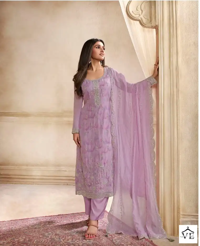 Vinay Kaseesh-Pearl Organza Wholesale Designer Suit Catalog — Wholesale Salwar Suits, MPA wholesale from Surat - Gallery Image 4
