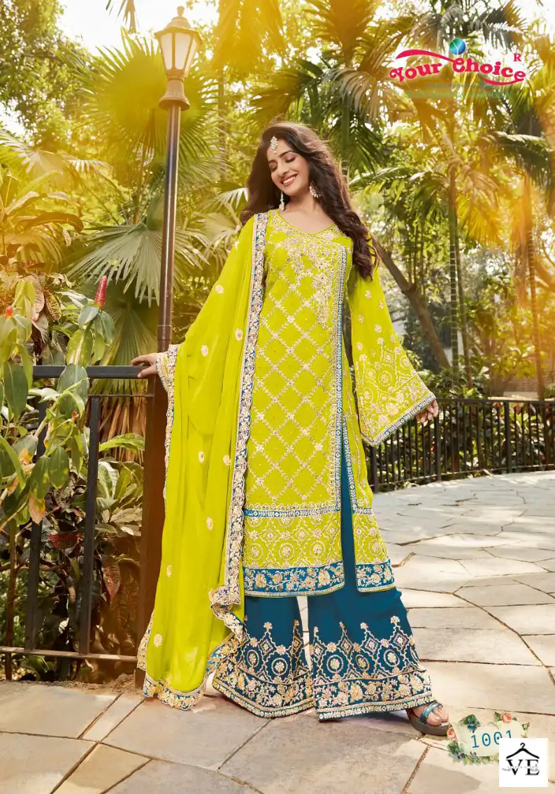 Your Choice Kashish Heavy Georgette Wholesale Readymade Suits Catalog — Wholesale Salwar Suits, MPA wholesale from Surat - Gallery Image 3