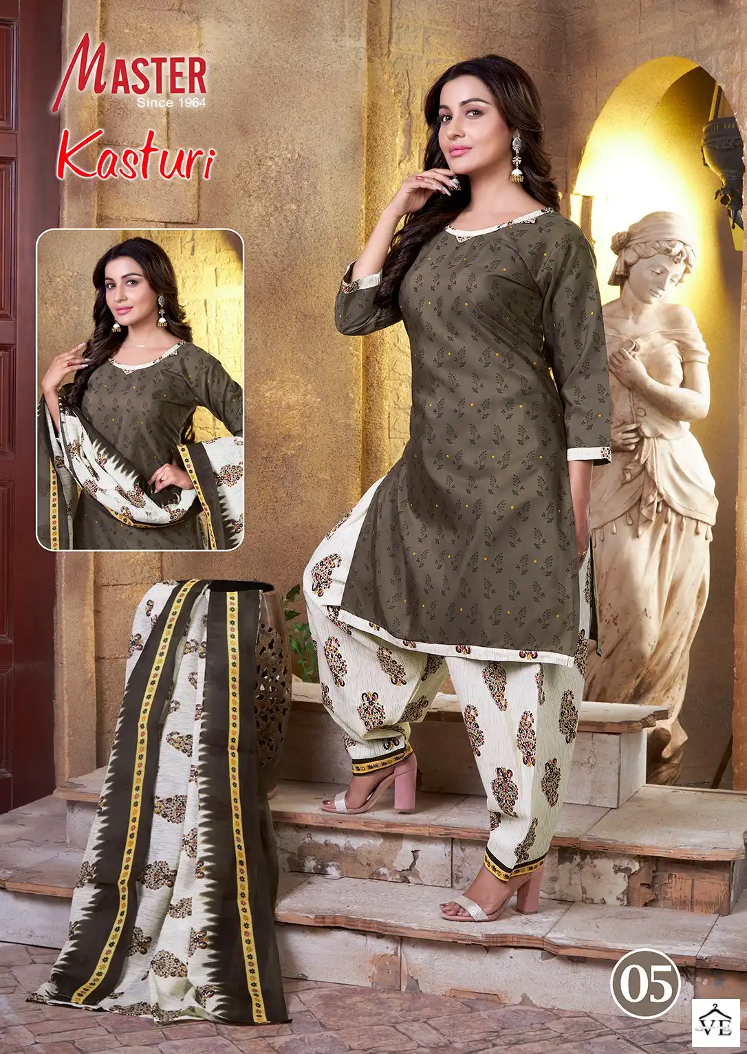 Master Kasturi Cotton Wholesale Readymade Suits Catalog — Wholesale Salwar Suits, MPA wholesale from Surat - Gallery Image 5