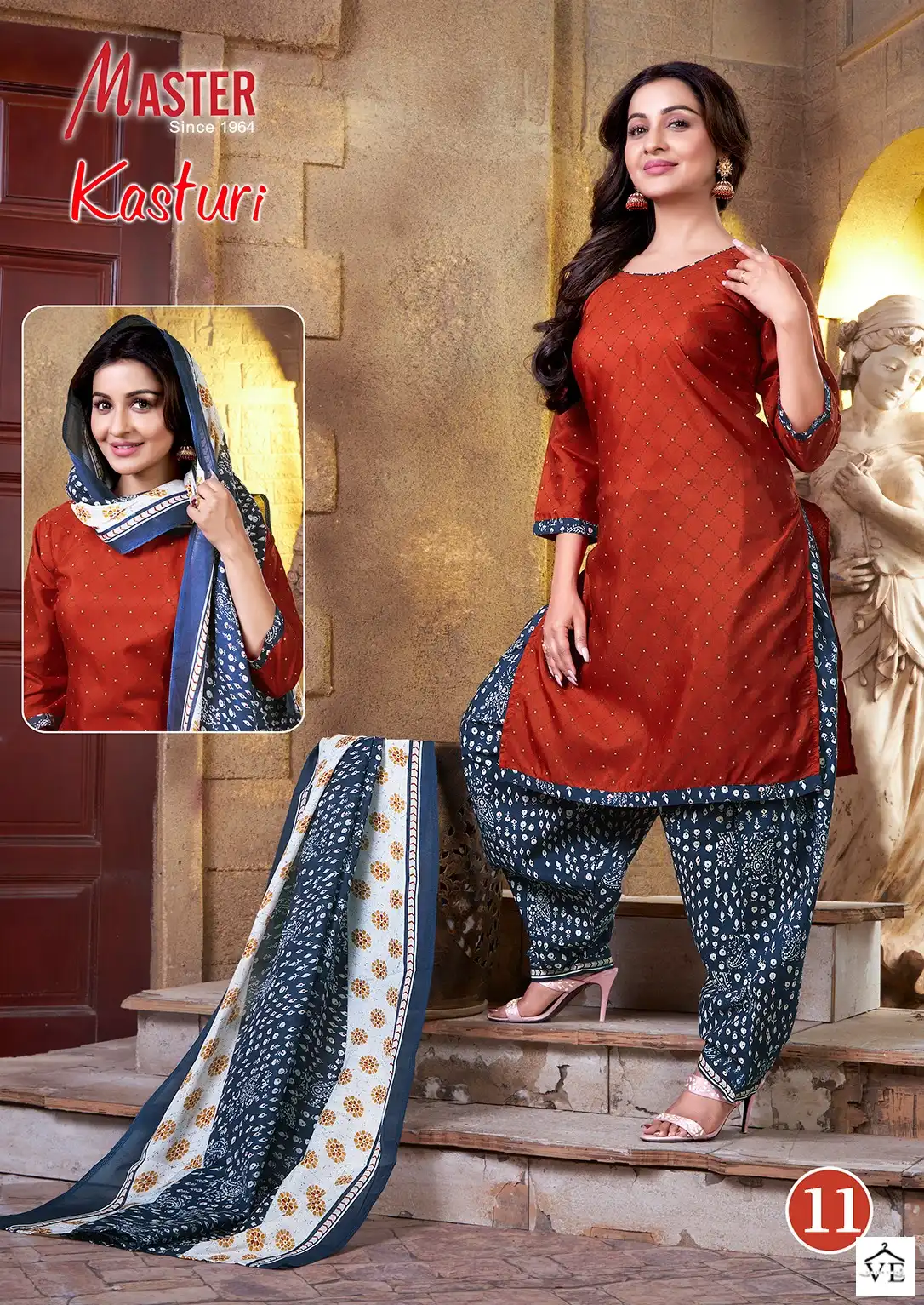 Master Kasturi Cotton Wholesale Readymade Suits Catalog — Wholesale Salwar Suits, MPA wholesale from Surat - Gallery Image 7