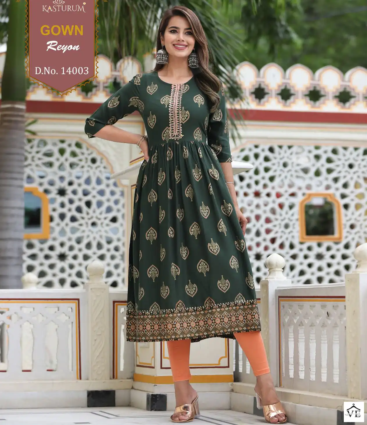 VE Kasturum Rayon Wholesale Kurti Size Set Catalog — Wholesale Kurtis, MPA wholesale from Surat — view 1