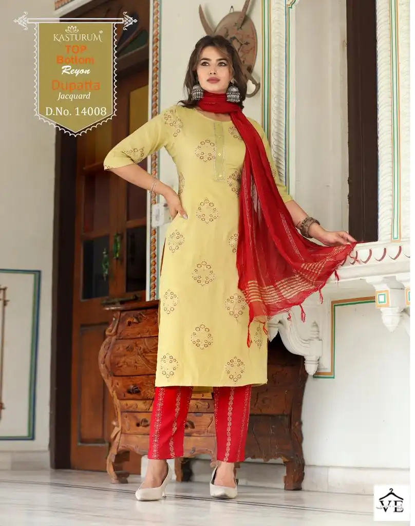 Kasturum Size Set Rayon Wholesale Readymade Suits Catalog — Wholesale Salwar Suits, MPA wholesale from Surat — view 9