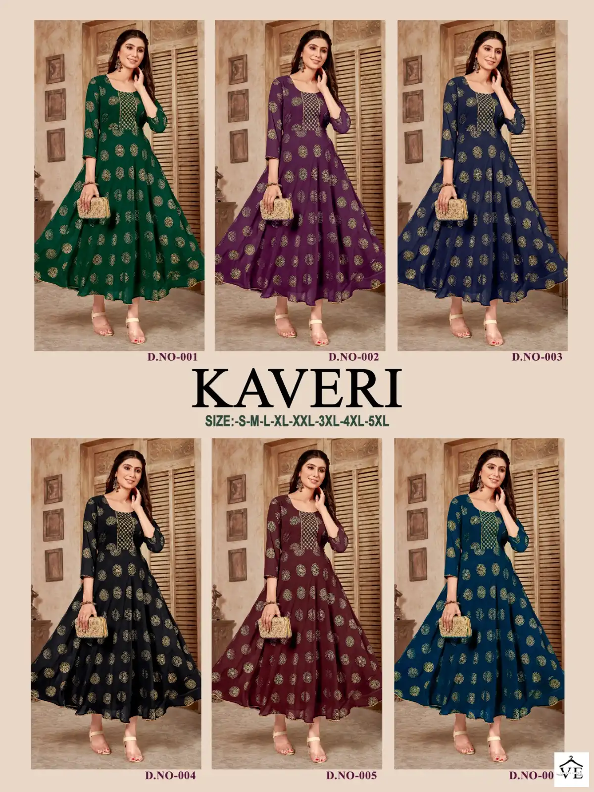 Vardan Ethnic Kaveri Pure Georgette Wholesale Long Gowns Catalog — Wholesale Kurtis, MPA wholesale from Surat — view 7