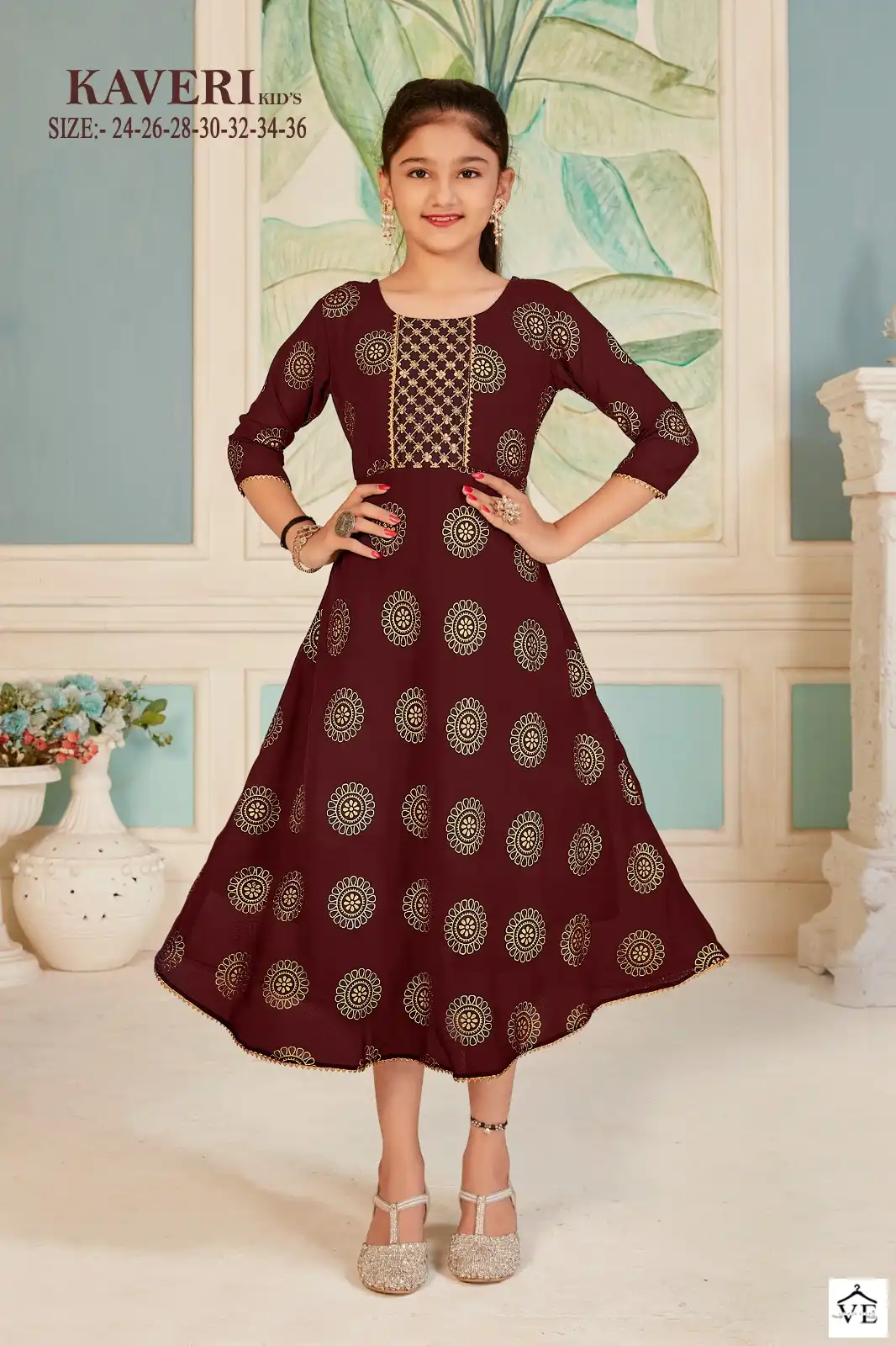 Mf Kaveri Kids Georgette Wholesale Fancy Children Wear Gown Style Kurtis Catalog — Wholesale Kurtis, MPA wholesale from Surat - Gallery Image 9