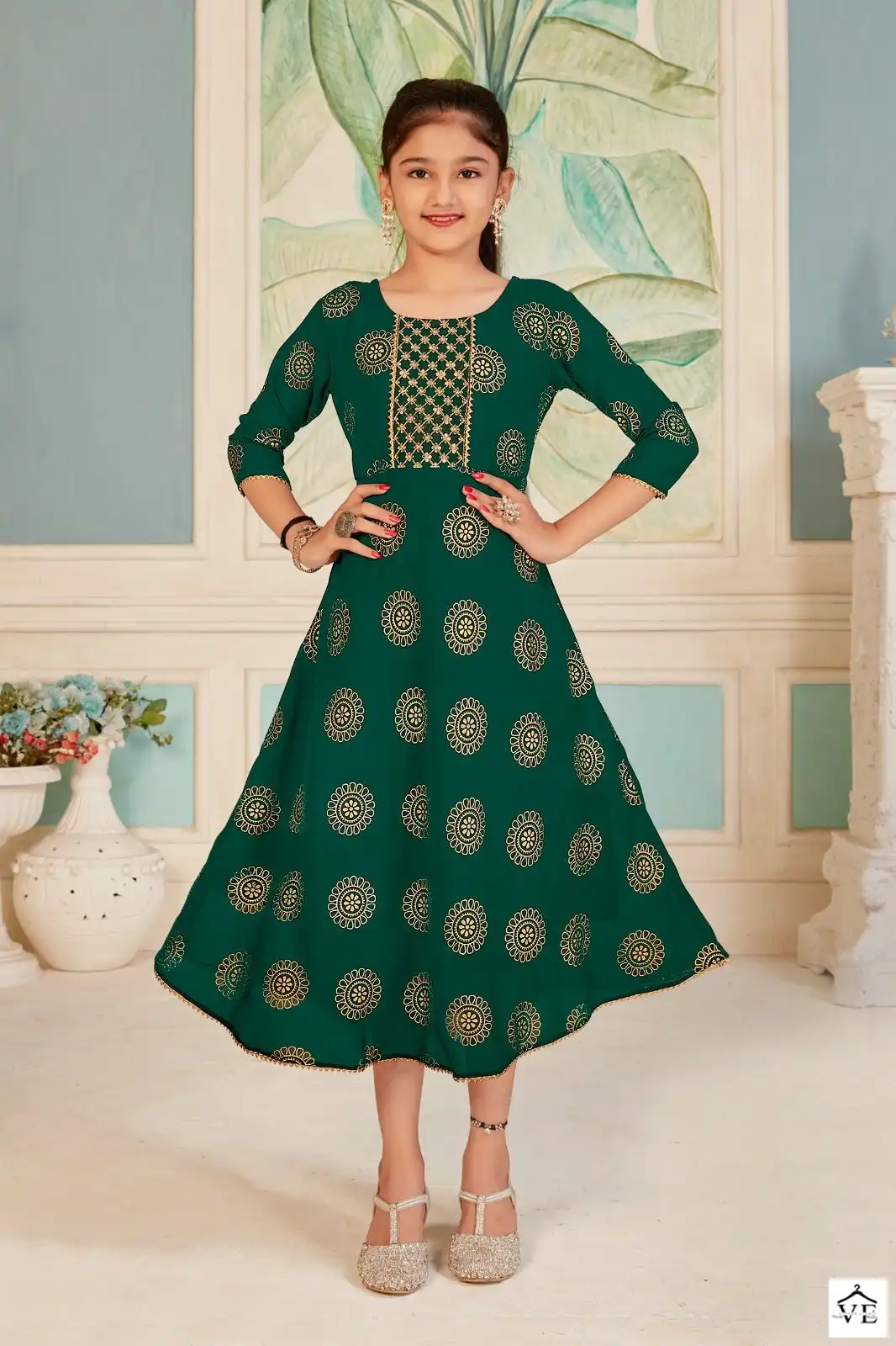Mf Kaveri Kids Georgette Wholesale Fancy Children Wear Gown Style Kurtis Catalog — Wholesale Kurtis, MPA wholesale from Surat - Gallery Image 11