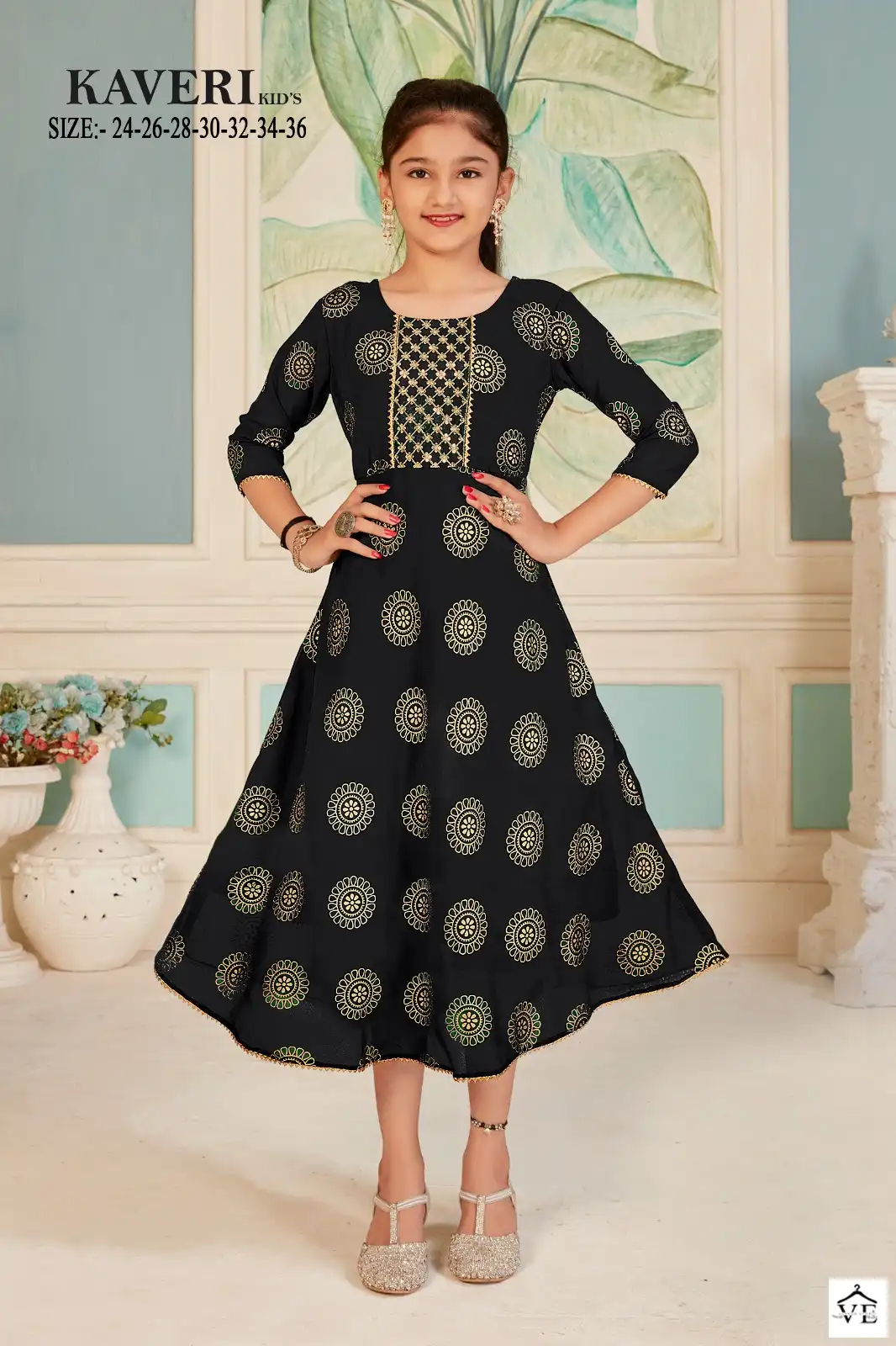 Mf Kaveri Kids Georgette Wholesale Fancy Children Wear Gown Style Kurtis Catalog — Wholesale Kurtis, MPA wholesale from Surat - Gallery Image 2