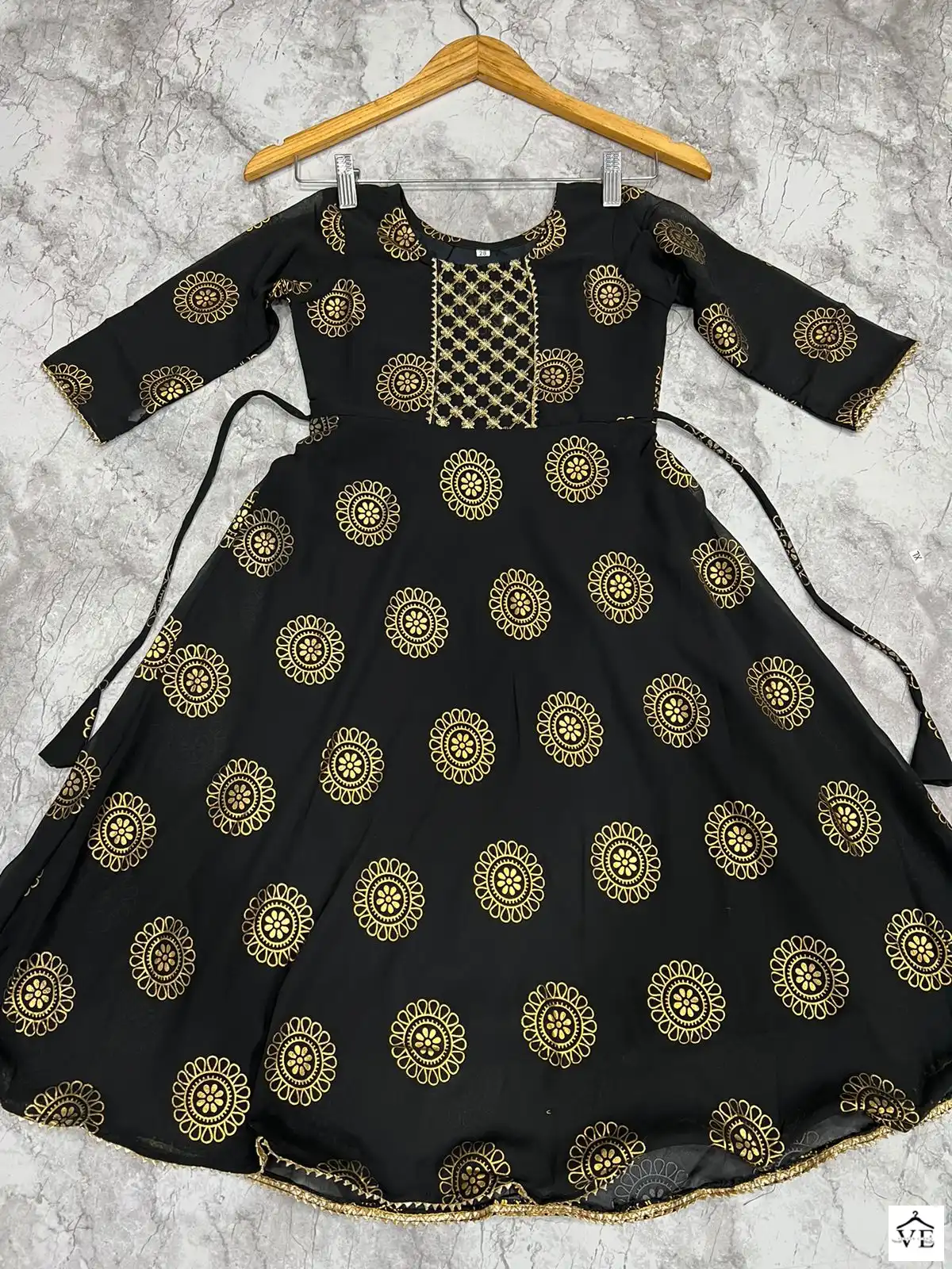 Mf Kaveri Kids Georgette Wholesale Fancy Children Wear Gown Style Kurtis Catalog — Wholesale Kurtis, MPA wholesale from Surat - Gallery Image 3