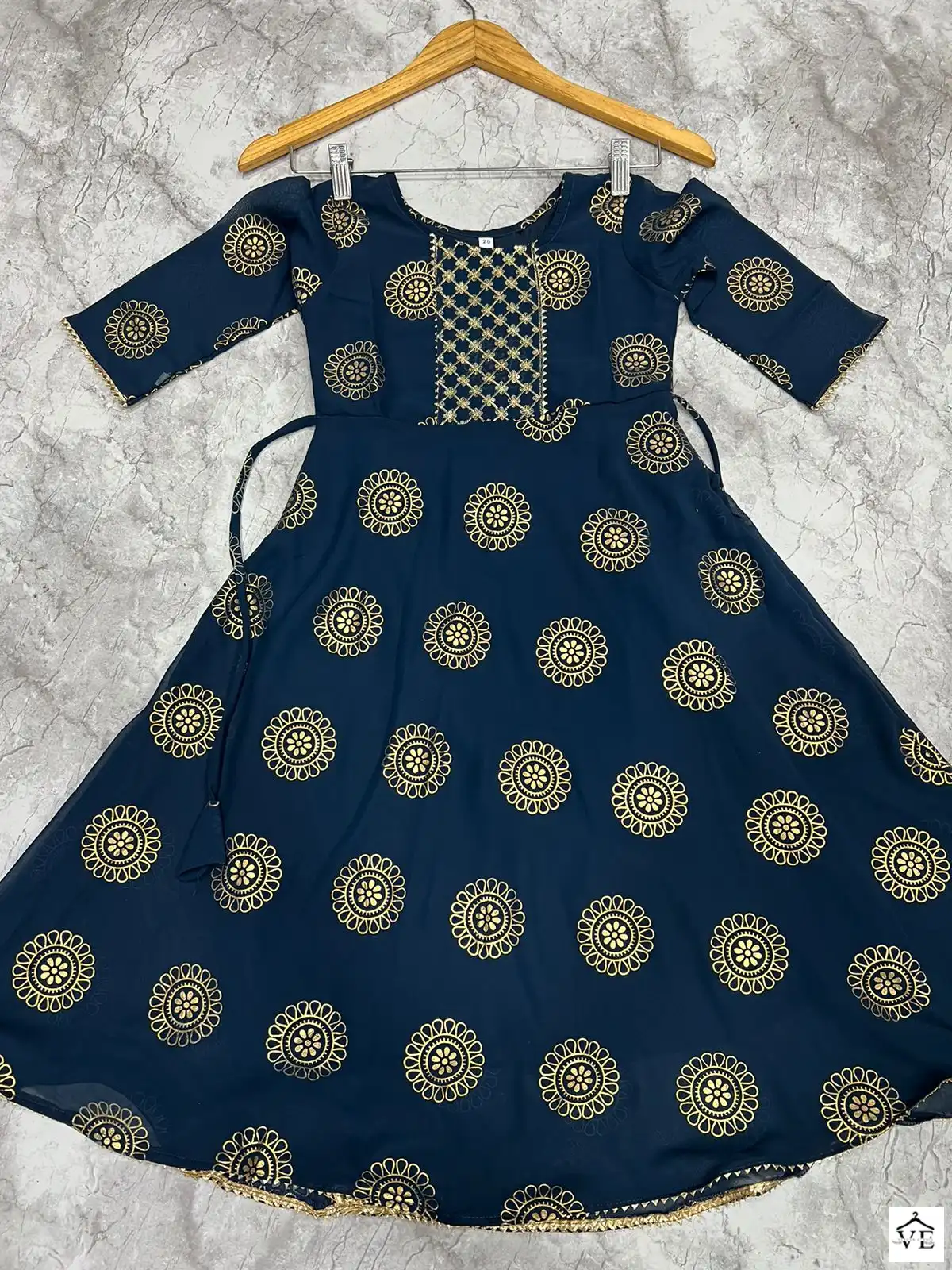 Mf Kaveri Kids Georgette Wholesale Fancy Children Wear Gown Style Kurtis Catalog — Wholesale Kurtis, MPA wholesale from Surat - Gallery Image 4