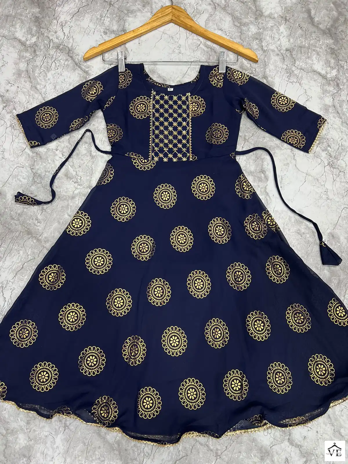Mf Kaveri Kids Georgette Wholesale Fancy Children Wear Gown Style Kurtis Catalog — Wholesale Kurtis, MPA wholesale from Surat - Gallery Image 6
