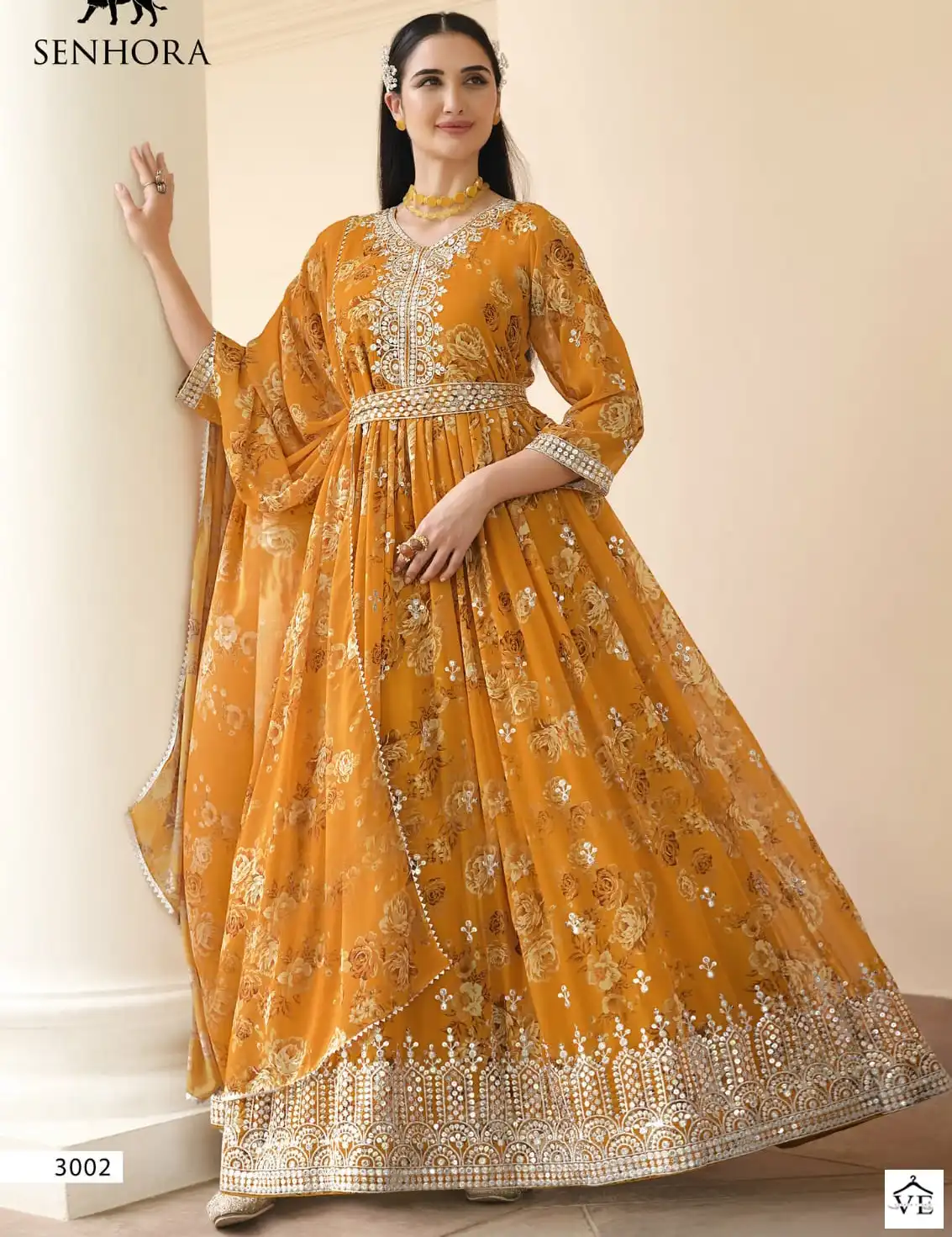 Senhora Kesha Real Georgette Wholesale Designer Readymade Suit Catalog