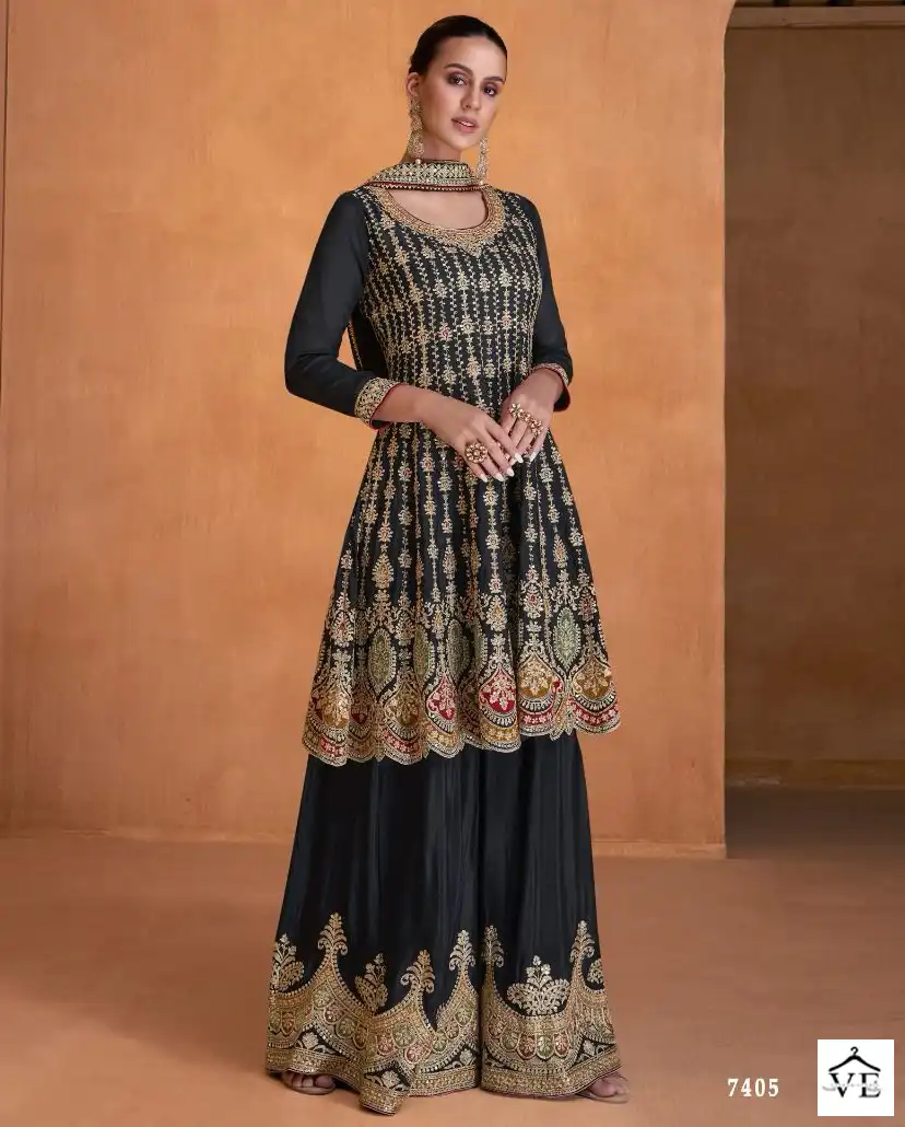 Gulkayra Ketki Real Chinon Wholesale Readymade Designer Suit Catalog