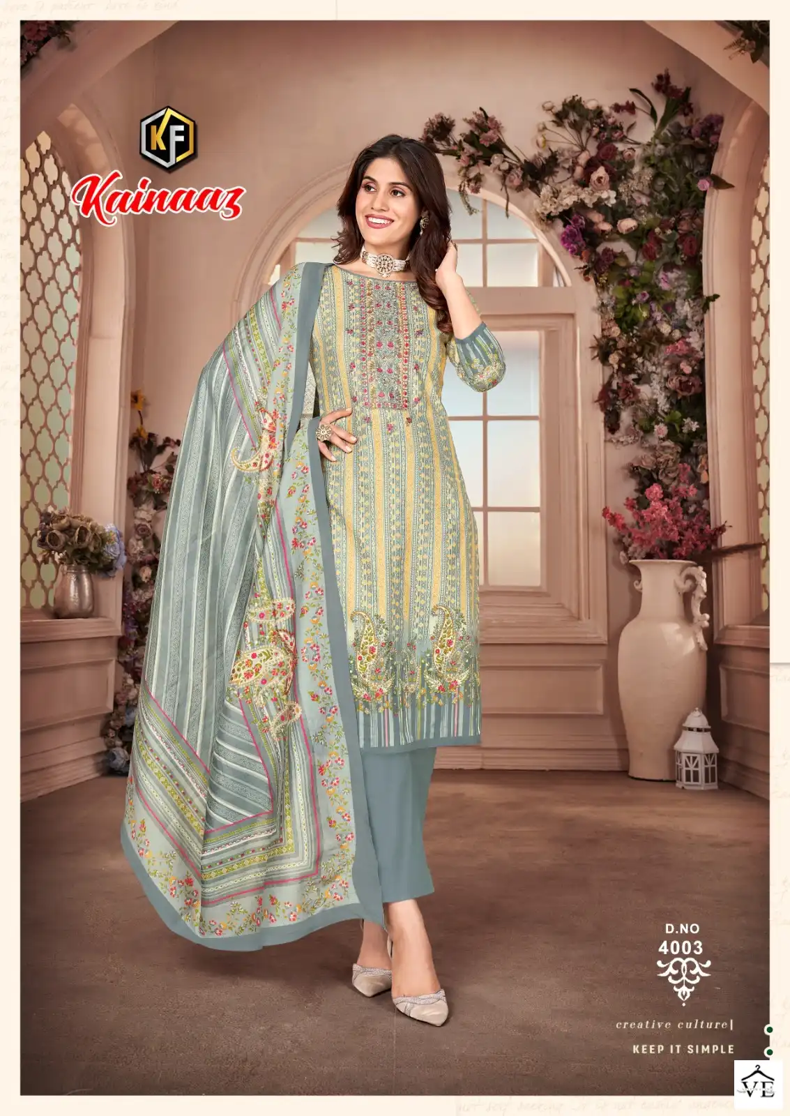 Keval Fab Kainaaz Vol 4 Heavy Cotton Wholesale Salwar Suit Catalog — Wholesale Salwar Suits, Keval Fab wholesale from Surat - Gallery Image 8
