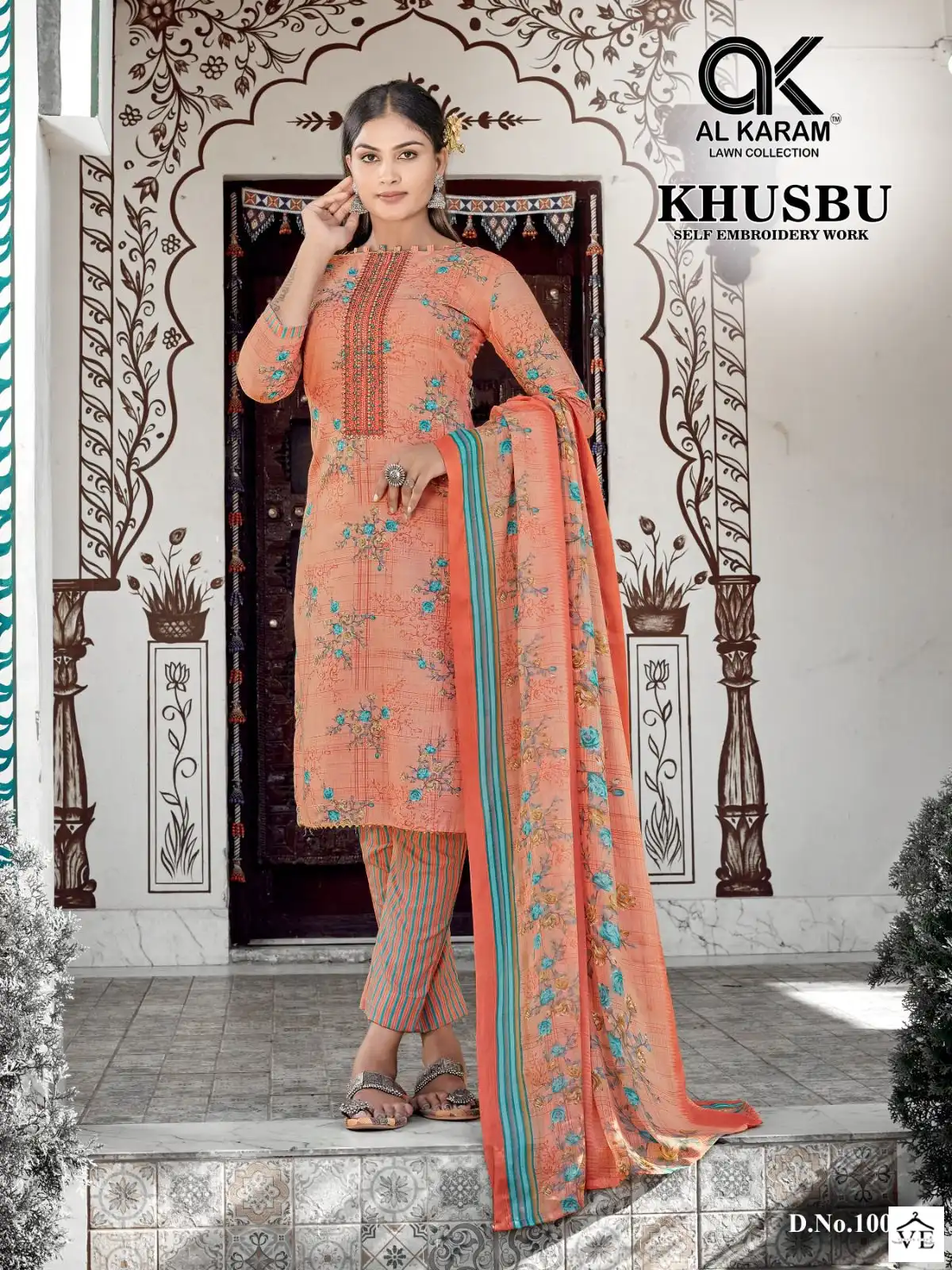 Al Karam Khusbu Lawn Cotton Wholesale Pakistani Salwar Suit Catalog — Wholesale Salwar Suits, Alkaram wholesale from Surat - Gallery Image 13