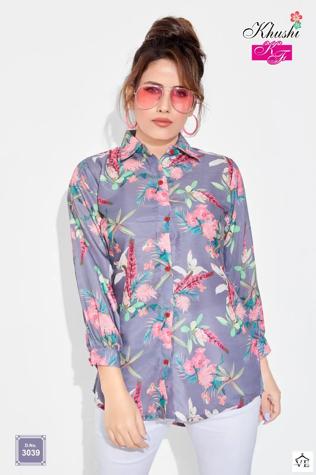 VE Khushi Muslin Wholesale Causal Wear Shirt Catalog — Wholesale Kurtis, MPA wholesale from Surat — view 7
