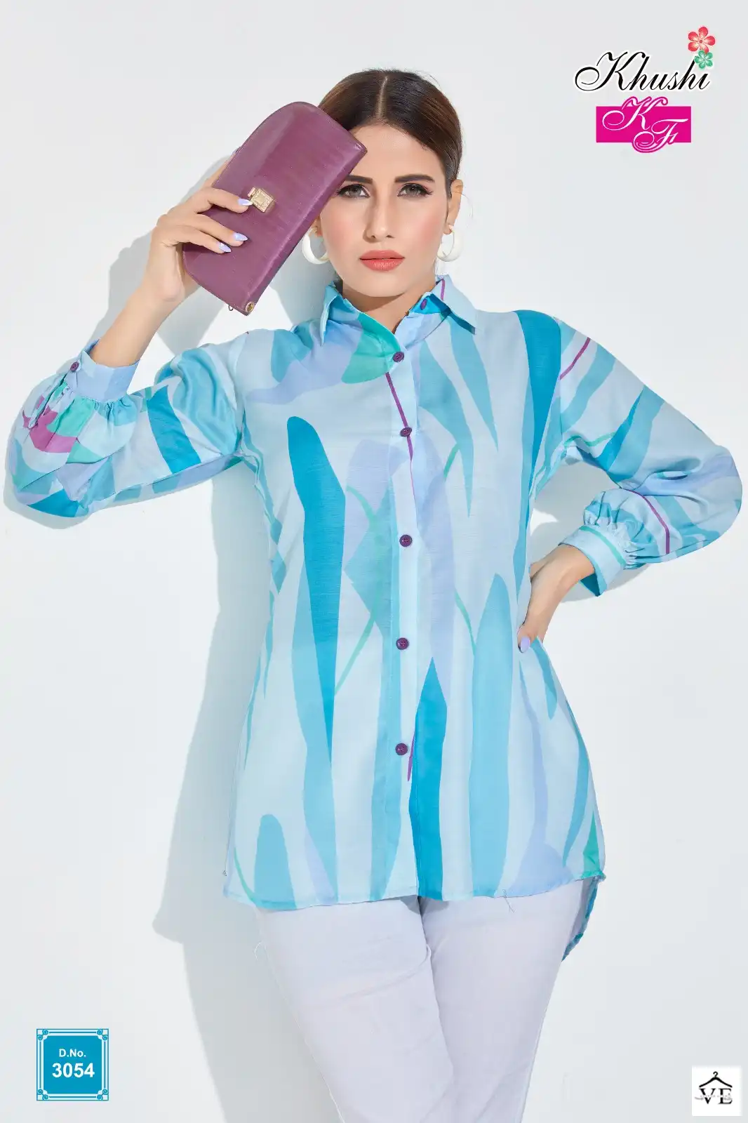 VE Khushi Muslin Wholesale Causal Wear Shirt Catalog — Wholesale Kurtis, MPA wholesale from Surat — view 3
