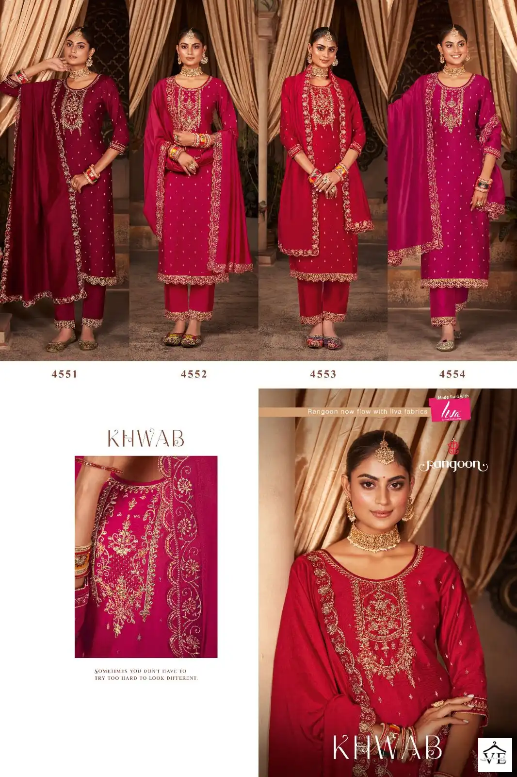 Rangoon Khwab Jacquard Wholesale Readymade Suits Catalog — Wholesale Salwar Suits, Rangoon wholesale from Surat — view 5