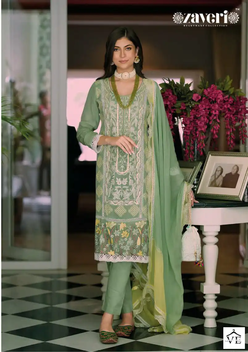 Zaveri Kiasha Organza Wholesale Readymade Suits Catalog — Wholesale Salwar Suits, MPA wholesale from Surat - Gallery Image 2