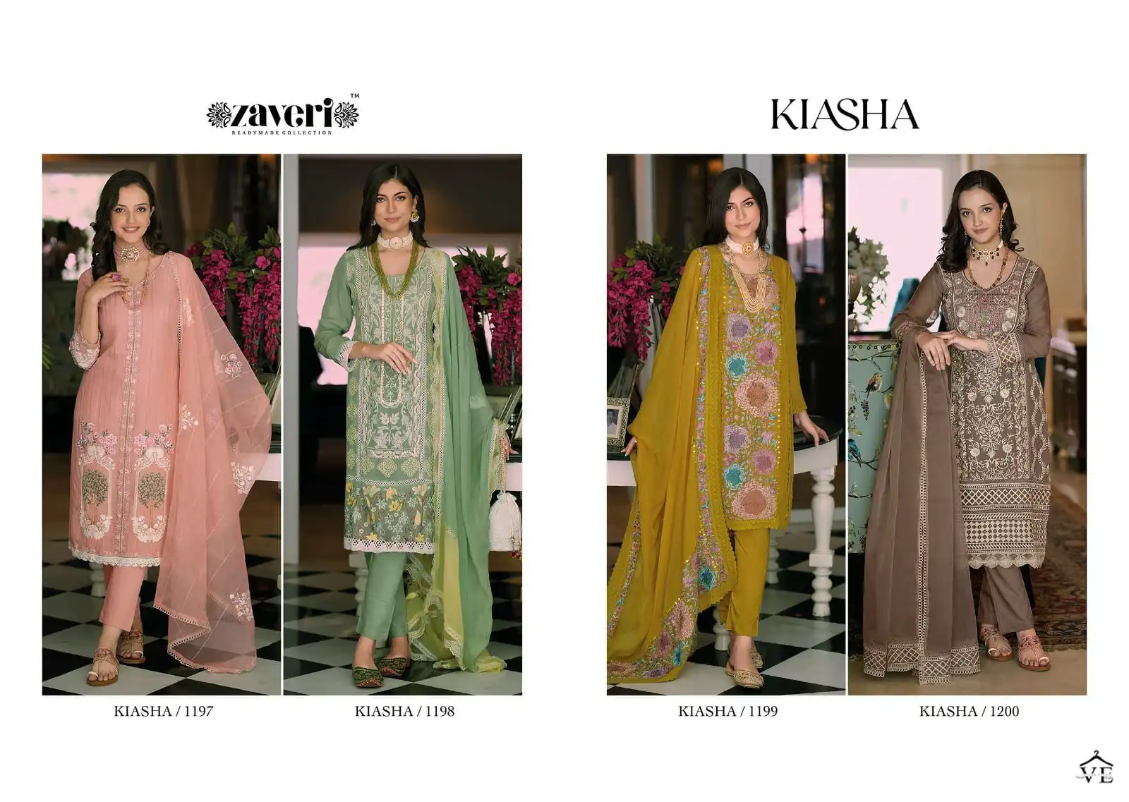 Zaveri Kiasha Organza Wholesale Readymade Suits Catalog — Wholesale Salwar Suits, MPA wholesale from Surat — view 5