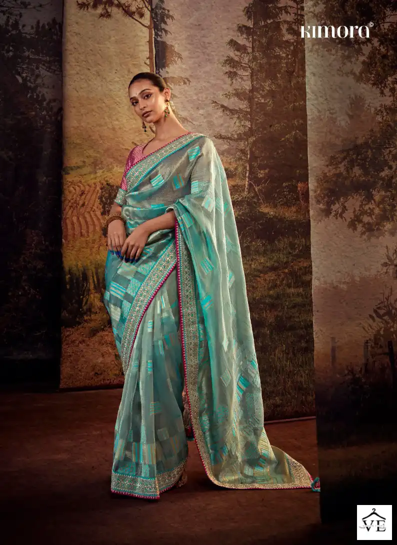 Kimora Kajal Vol 13 Fancy Wholesale Designer Saree Catalog — Wholesale Sarees, MPA wholesale from Surat - Gallery Image 4
