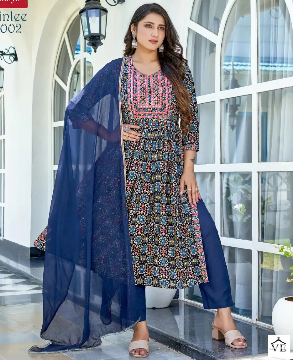 Chhaya Kinlee Heavy Rayon Wholesale Readymade Suits Catalog — Wholesale Salwar Suits, MPA wholesale from Surat — view 1