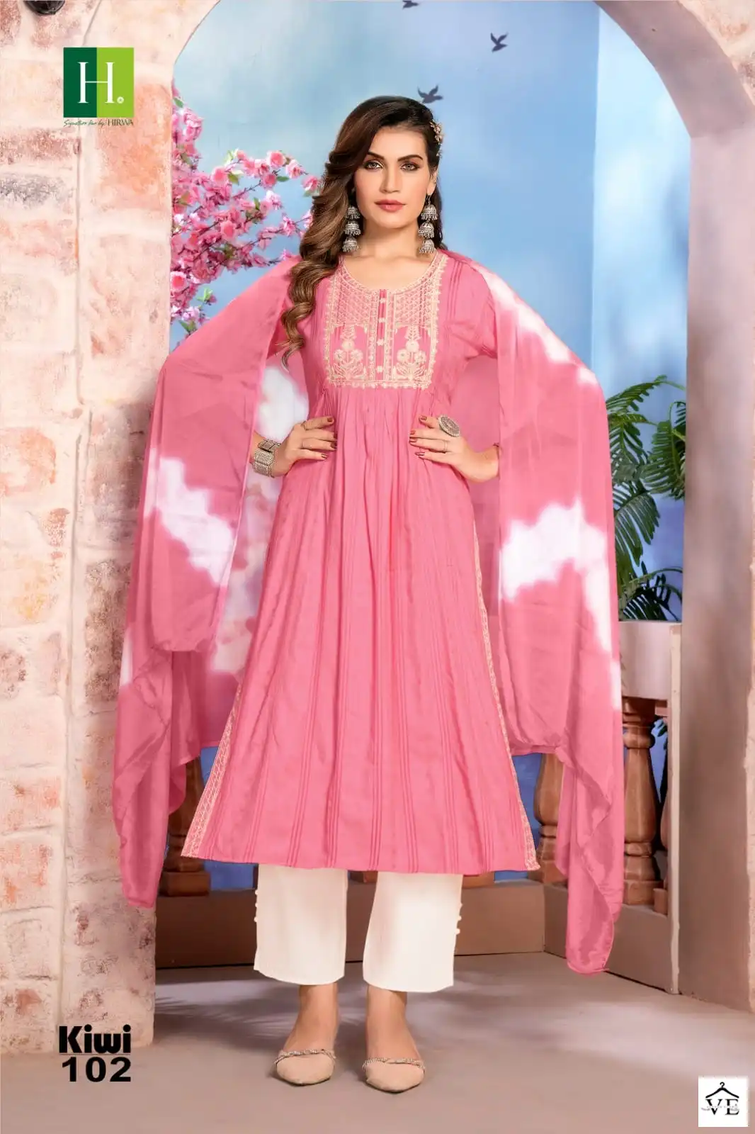 Hirwa Kiwi Viscose Rayon Wholesale Readymade Suits Catalog — Wholesale Salwar Suits, MPA wholesale from Surat - Gallery Image 4