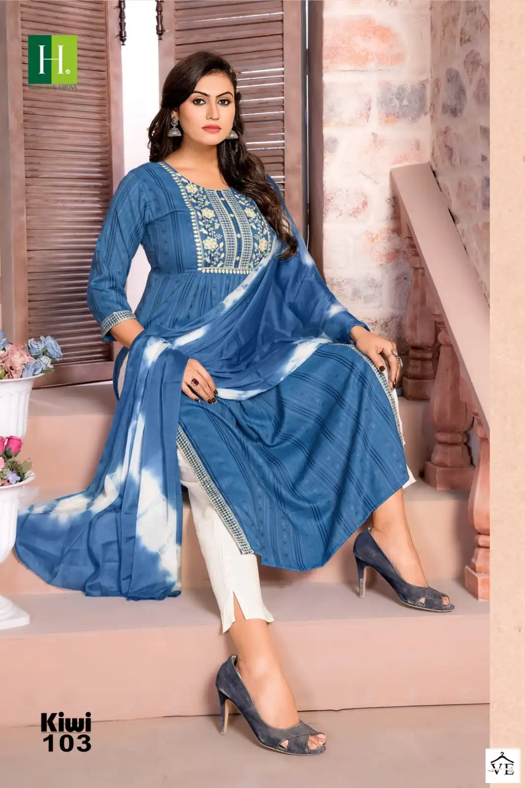 Hirwa Kiwi Viscose Rayon Wholesale Readymade Suits Catalog — Wholesale Salwar Suits, MPA wholesale from Surat - Gallery Image 5