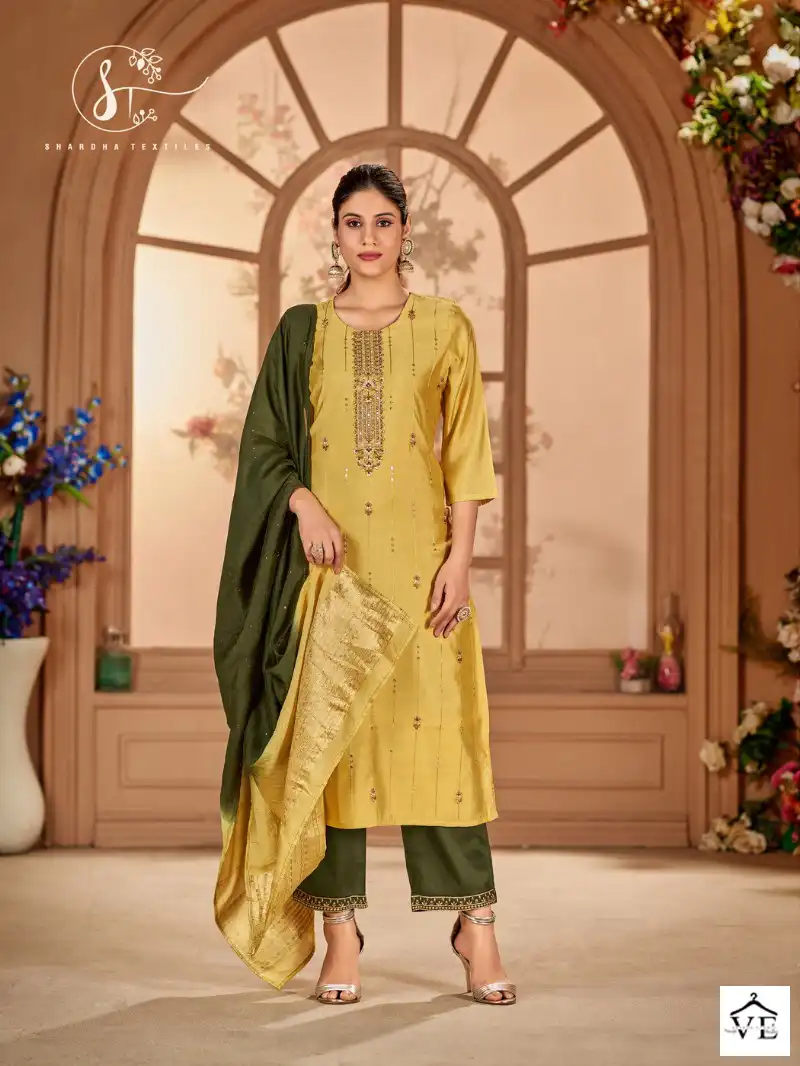 VE Kizaa Silk 3 Premium Silk Wholesale Readymade Suits Catalog — Wholesale Salwar Suits, MPA wholesale from Surat - Gallery Image 7