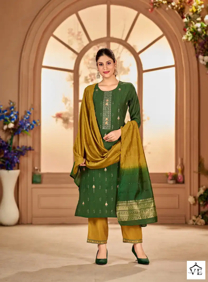 VE Kizaa Silk 3 Premium Silk Wholesale Readymade Suits Catalog — Wholesale Salwar Suits, MPA wholesale from Surat — view 8