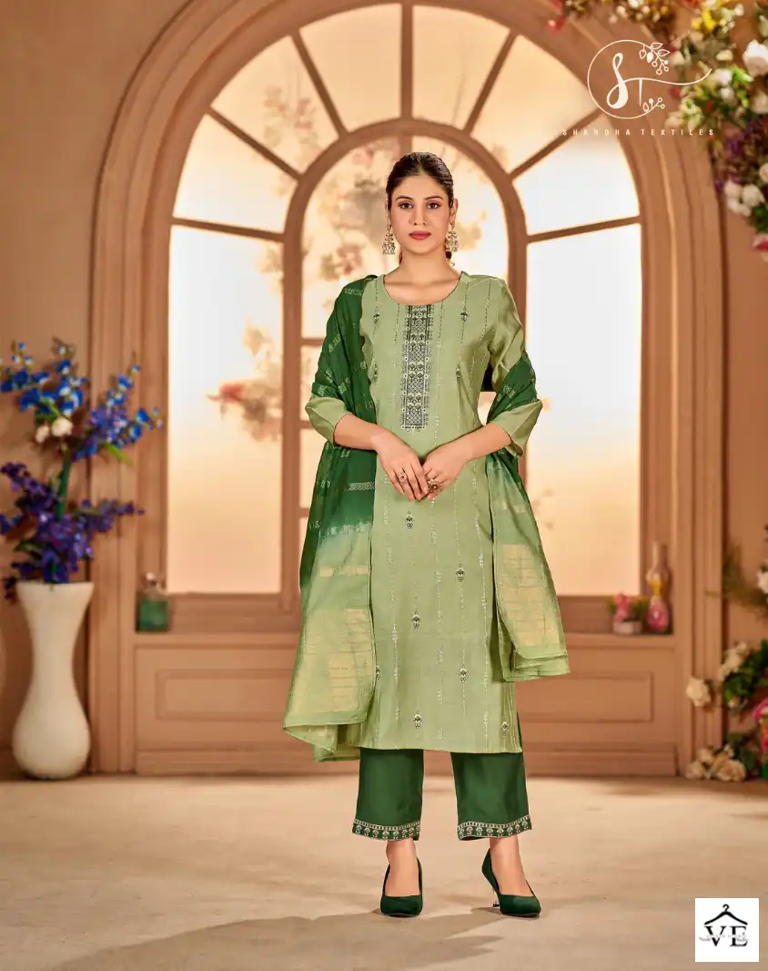 VE Kizaa Silk 3 Premium Silk Wholesale Readymade Suits Catalog — Wholesale Salwar Suits, MPA wholesale from Surat - Gallery Image 2