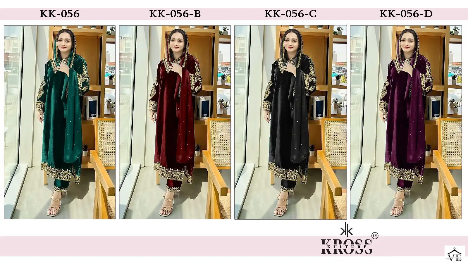 Kross Kulture Kk 56 Heavy 9000 Velvet Wholesale Designer Pakistani Salwar Suit Catalog — Wholesale Salwar Suits, MPA wholesale from Surat — view 8