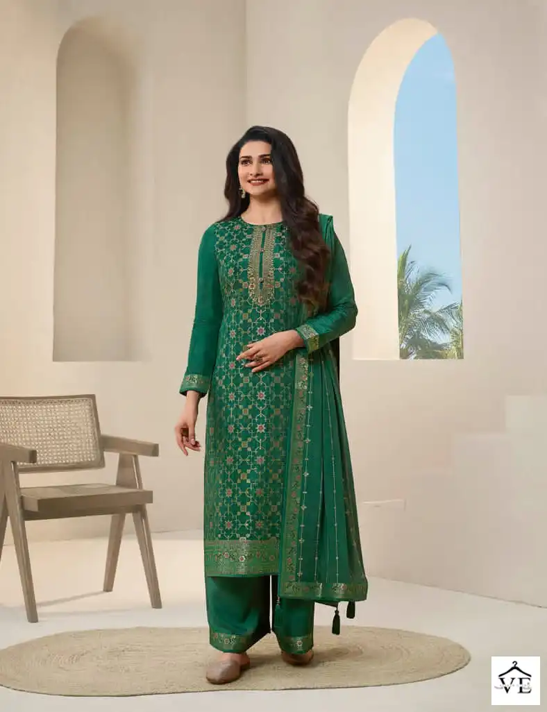 Vinay Kuleesh - Sana-3 Dola Jacquard Wholesale Designer Suits Catalog — Wholesale Salwar Suits, MPA wholesale from Surat - Gallery Image 6