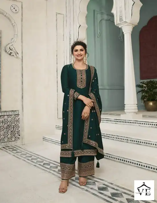 Vinay Fashion Kuleesh Shaheen 6 Silk Georgette Wholesale Designer Salwar Suit Catalog — Wholesale Salwar Suits, MPA wholesale from Surat - Gallery Image 3