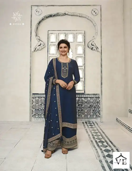 Vinay Fashion Kuleesh Shaheen 6 Silk Georgette Wholesale Designer Salwar Suit Catalog — Wholesale Salwar Suits, MPA wholesale from Surat - Gallery Image 5