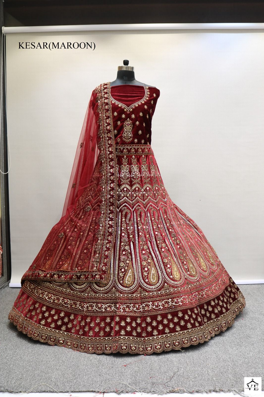 Vaishnai Kesar Velvet Wholesale Bridal Lehenga Catalog — Wholesale Lehenga, MPA wholesale from Surat — view 2