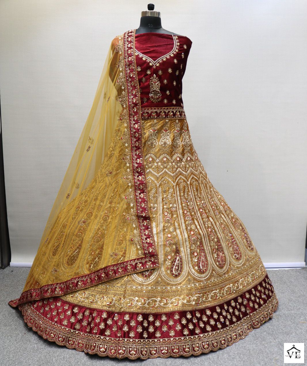 Vaishnai Kesar Velvet Wholesale Bridal Lehenga Catalog — Wholesale Lehenga, MPA wholesale from Surat — view 1