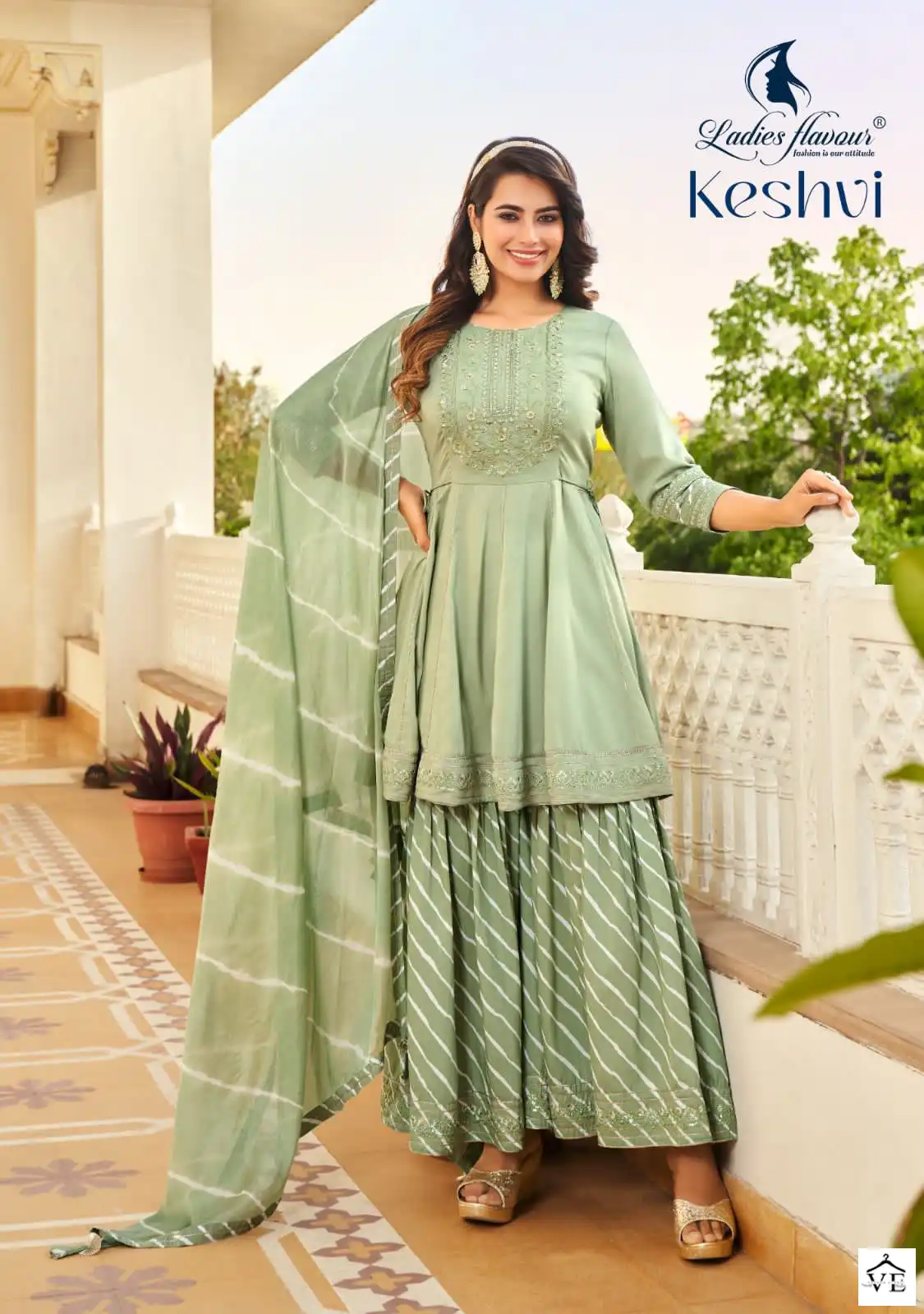 Ladies Flavour Keshvi Heavy Chinon Silk Wholesale Readymade Suits Catalog — Wholesale Salwar Suits, MPA wholesale from Surat — view 2