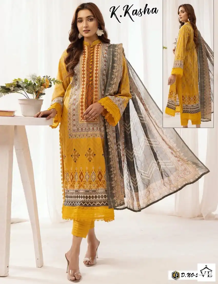 Keval K Kasha Vol 5 Pure Heavy Cotton Wholesale Pakistani Readymade Salwar Suit Catalog — Wholesale Salwar Suits, Keval Fab wholesale from Surat — view 1