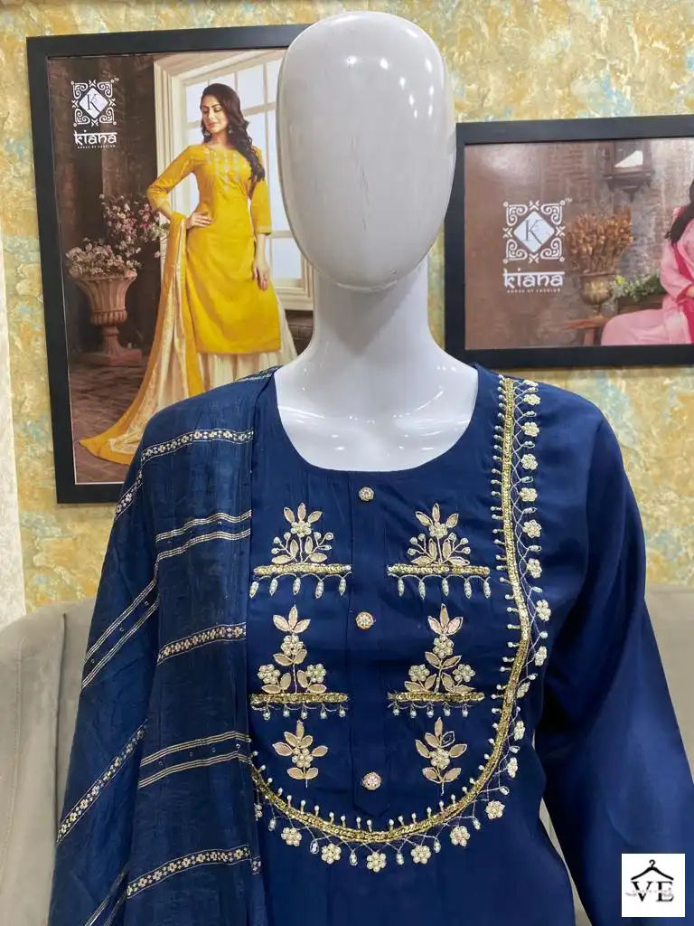 Kiana Non Catalog Roman Silk Wholesale Readymade Suits Catalog — Wholesale Salwar Suits, MPA wholesale from Surat - Gallery Image 2