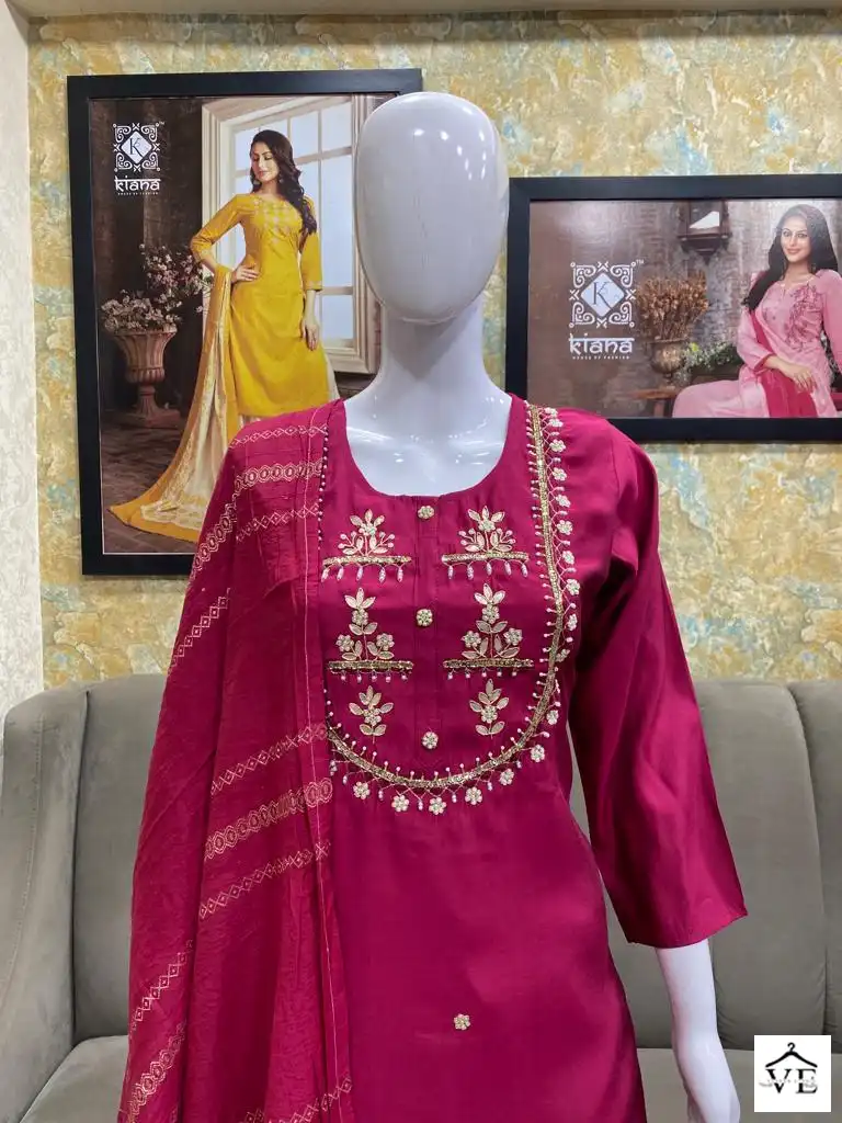 Kiana Non Catalog Roman Silk Wholesale Readymade Suits Catalog — Wholesale Salwar Suits, MPA wholesale from Surat - Gallery Image 6