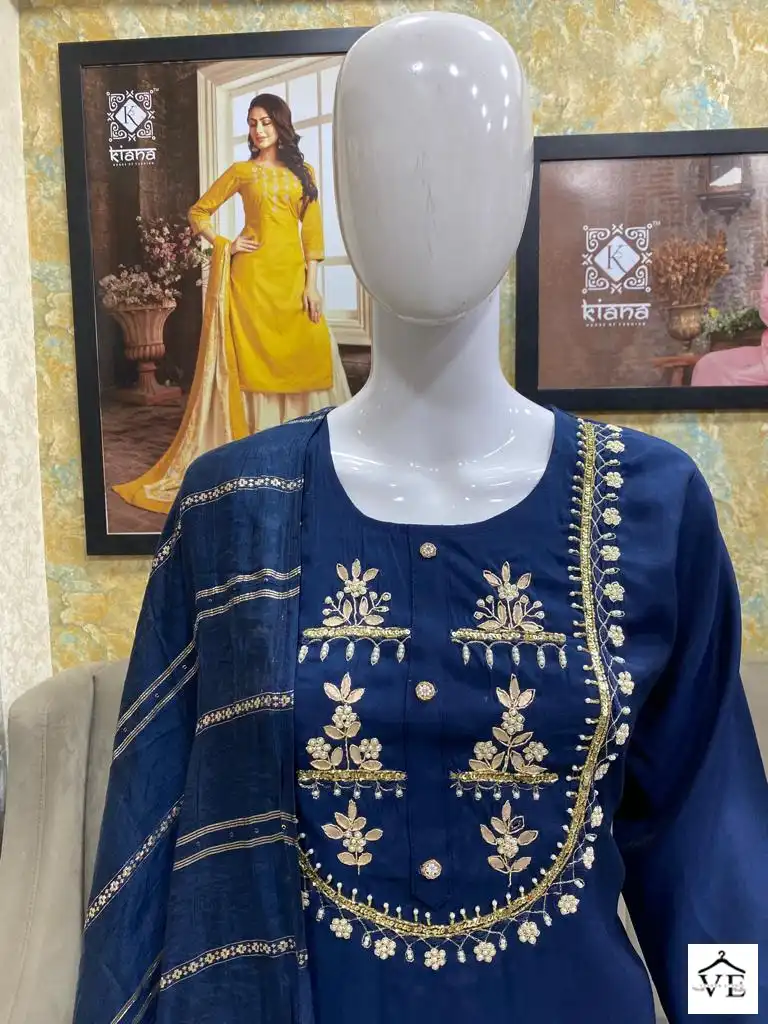 Kiana Non Catalog Roman Silk Wholesale Readymade Suits Catalog — Wholesale Salwar Suits, MPA wholesale from Surat - Gallery Image 5
