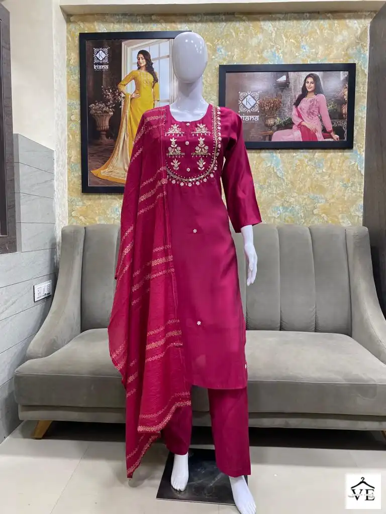 Kiana Non Catalog Roman Silk Wholesale Readymade Suits Catalog — Wholesale Salwar Suits, MPA wholesale from Surat - Gallery Image 7