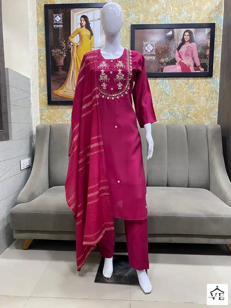 Kiana Non Catalog Roman Silk Wholesale Readymade Suits Catalog — Wholesale Salwar Suits, MPA wholesale from Surat — view 9
